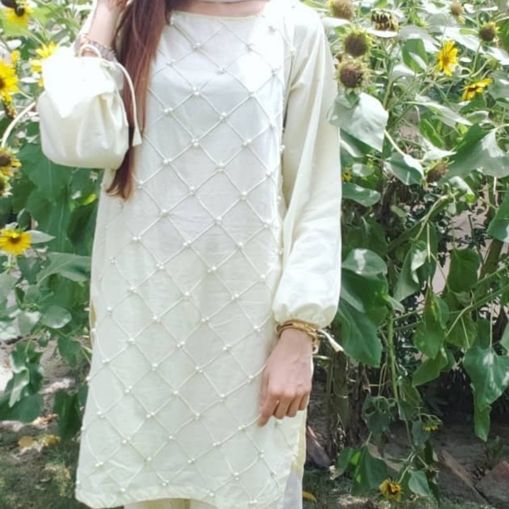 Pakistani Indian Outfit Kurta Trouser - image 4